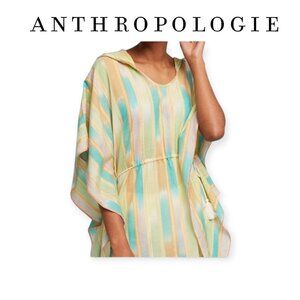 Anthropologie Lilka Pastel Yarn Dye Hooded Cover Up Tunic XS/S Lightweight Boho